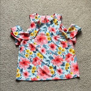 Mudpie Floral Cold Shoulder Blouse